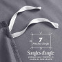 Utopia Bedding Housse de Couette 220x240 cm avec 2 Taies d'oreiller 65x65 cm (Gris) - Parure de lit 220 x 240 cm - Ensembles de 
