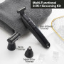 BarberBoss Tondeuse de précision 3-en-1 pour homme, kit de soins pour barbe et cheveux, tondeuse corps, tondeuse nez et oreilles
