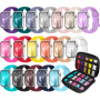 Lot de 18 bracelets de sport compatibles avec Apple Watch 40 mm, 41 mm, 38 mm, 46 mm, 45 mm, 44 mm, 42 mm, 49 mm, pour femmes et