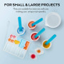 Nicpro 250 ml & 100 ml Tasses en Silicone Pour Resine Epoxy -Melangeur + Bâtonnets + Coupelle de melange Epoxy, pour Moules de m
