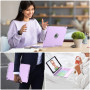 aMZCaSE Étui pour Clavier iPad 10.2 pour iPad 9e gén 2021,Coque Rigide Rabattable à 360°avec Clavier Bluetooth sans Fil avec 7 r