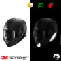 VFLUO NEOTEC II™, Kit 5 Stickers rétro réfléchissants Casque SHOEI NEOTEC II™ et adaptables Multi-modèles Casques Moto, 3M Techn