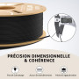 ELEGOO Filament PLA Matte Noir 1KG, 1.75mm Filament pour Imprimante 3D Précision Dimensionnelle +/- 0.02mm, Bobine de 1kg de car