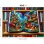 Wooden.City Enchanted Tales 1000 Pièces - Puzzle en Bois pour Adultes Original Coloré - Casse-Tête en Bois de Bibliothèque - Puz