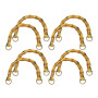 Abiyou 8 Pièces Poignée de Sac en Bambou, Poignée Bambou pour Sac, Poignée de Sac à Main en Forme de U, Anses pour Sac à Mains, 