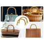 Abiyou 8 Pièces Poignée de Sac en Bambou, Poignée Bambou pour Sac, Poignée de Sac à Main en Forme de U, Anses pour Sac à Mains, 
