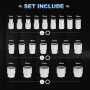 CPROSP 21 Pcs Jeu de Douiles 12 Pans 1/2 8-36mm, clé à Douille 12 Pans 1/2 Jusqua 36mm Acier CR-V, Avec un étui Solide et Facile