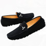 Jamron Hommes Élégant Boucle Loafers Confortable Daim Chaussures de Conduite Stylées Mocassin Slippers