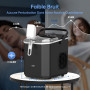 WIE Machine à Glaçons 12kg/24h - Silencieuse, Autonettoyante et Portable Avec Pelle à Glaçons - Pour Maison, Cuisine, Camping