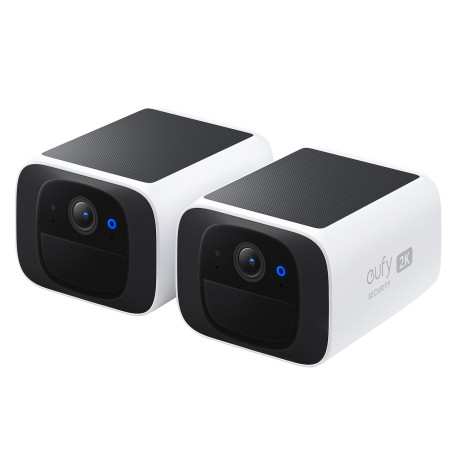 eufy Security, eufy Camera Surveillance WiFi exterieure sans Fil Solaire SoloCam S220, 2 Pack, résolution 2K, Compatibile avec A