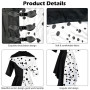 KUJAIS Deguisement Cruella d enfer Femme, Deguisement Halloween Femme, Costume Cruella Deville 101 Dalmatiens Robe à Pois pour H