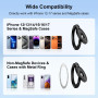 Anneau de support magnétique pour téléphone MagSafe, anneau magnétique pour coque de téléphone MagSafe - Support pour iPhone 17 