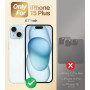 XYZ Coque pour iPhone 15 Plus, avec Double Anneau de Support Cœur, avec Lanière pour Filles et Femmes, Coque de Protection de Lu