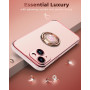 XYZ Coque pour iPhone 15 Plus, avec Double Anneau de Support Cœur, avec Lanière pour Filles et Femmes, Coque de Protection de Lu