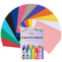 Carton coloré - 60 feuilles,12 couleurs,Carton coloré,Format A4,Papier carton 250gsm/92lb,Carton lourd pour imprimante,fabricati