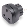 BS 8546 Approuvé UK à EU/DE/FR/FR/IT/ES Adaptateur Enfichable, Appareil électronique 3 Broches UK/HK/UAE à Adaptateur Femelle EU