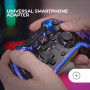 Mars Gaming MGP-BT2, Manette Bluetooth 5.0, RGB Néon, Support Smartphone jusqu’à 7", Vibration Haptique, Gâchettes Analogiques, 