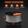 FEIFANKE Fil Fourré Sans Gaz 0.9MM, Bobine Fil Fourré 3KG- E71T-GS General Purpose MIG MAG Welding Wire Reel D100 for Welding Ma