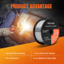 FEIFANKE Fil Fourré Sans Gaz 0.9MM, Bobine Fil Fourré 3KG- E71T-GS General Purpose MIG MAG Welding Wire Reel D100 for Welding Ma