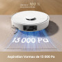 dreame D20 Pro Plus Robot Aspirateur 2-en-1, 13 000 Pa, Double Brosse, Auto-Vidage, Laser Navigation, Capteur Distance, Poils d’