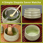 BUCOMTU Kit matcha 5 pièces, bol à matcha, fouet à thé Baibenli, support à fouet à thé, filtre, cuillère à thé, ensemble matcha 
