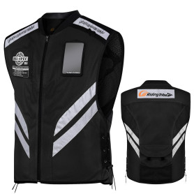 LVNRIDS Gilet de Sécurité Réfléchissant sans Manches pour Moto Homme Femme