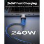 ziwodiv Cable USB C 5m, 240W Câble USB C vers C Charge Rapide, Long Câble Type C Compatible avec iPhone 16/15 Pro Max, Samsung G