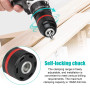 Mandrin auto-serrant SDS en métal - Adaptateur de mandrin hexagonal - Envergure : 1,5-13 mm - Filetage intérieur du mandrin : 1/
