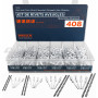 Presch Kit de rivets aveugles 408 pièces avec forets HSS - Lot de 400 rivets alu/acier 2,4mm, 3,2mm, 4,0mm et 4,8mm et 8 forets 