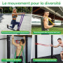 Fokky Elastique Musculation,5 Niveaux différents Élastique Musculation,Bande Elastique Musculation avec Poignées Ancre de Porte