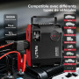 UTRAI 8000A Booster Batterie Voiture, 27000mAh Demarreur Batterie Voiture avec 1600 Lumens LED, Gonfleur, Sortie CC 160 W, 18W C