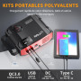 UTRAI 8000A Booster Batterie Voiture, 27000mAh Demarreur Batterie Voiture avec 1600 Lumens LED, Gonfleur, Sortie CC 160 W, 18W C