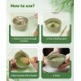 Ouxayapl Matcha kit Débutant - Coffret Vert 6 Pièces : Bol à Matcha, Fouet (Chasen), Support, Cuillère, Filtre, Chashaku- Pour P