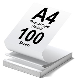 Papier thermique A4, 100 feuilles - Compatible avec les imprimantes, séchage rapide, sans BPA - Pour documents, pages Web et pho