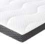 Amazon Basics Surmatelas de Mousse à Mémoire de Forme avec Gel Rafraîchissant Moelleux, 135 x 190 x 7 cm, Blanc