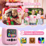 Appareil Photo Instantané Enfant, CalineGam 48MP 1080P Appareil Photo Numérique Enfant avec Carte 32GB & Papier Photo, Noël Anni