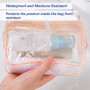 6 Pièces Trousse de Toilette Transparente, PVC Pochette de Voyage Avion Etanche avec Fermeture Éclair pour Homme et Femme - Sac 