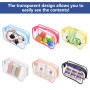 6 Pièces Trousse de Toilette Transparente, PVC Pochette de Voyage Avion Etanche avec Fermeture Éclair pour Homme et Femme - Sac 