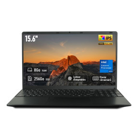 unbholkk Ordinateur Portable 15,6", 8Go RAM 256Go SSD, Processeur Celeron N5095, PC Portable Étudiant FHD IPS avec Clavier rétro