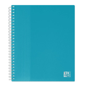 OXFORD Porte fiches bristol A5 School Life 80 vues / 40 pochettes Couverture Polypro Bleu turquoise