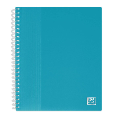 OXFORD Porte fiches bristol A5 School Life 80 vues / 40 pochettes Couverture Polypro Bleu turquoise