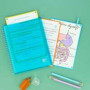 OXFORD Porte fiches bristol A5 School Life 80 vues / 40 pochettes Couverture Polypro Bleu turquoise