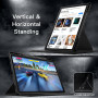 JETech Coque Rotatif pour Samsung Galaxy Tab S10 Lite/S10 FE/S9 FE 10,9 Pouces/S9 11 Pouces avec S Pen Porte-Stylet, Étui Housse
