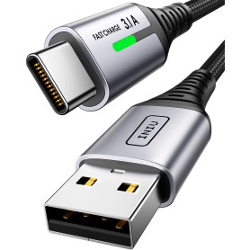 INIU Câble USB C, Cable USB C [2m/3.1A] Charge Rapide, Nylon QC 3.0 Câble Chargeur Type C pour Samsung Galaxy S22 S21 S20 S10 S9