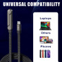 Cable Chargeur Support Invisible 2 en 1 Chargeur Support Invisible Compatible avec Les Téléphones Portables Tablettes Et Divers 