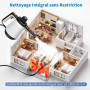 Nettoyeur Vapeur Portable, 110℃ Nettoyeur Vapeur à Main pour un Nettoyage Efficace, Polyvalent Vaporetto avec 10 Accessoires et 