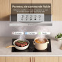 Soonye Hotte Aspirante 60cm Classe A+++, Hotte Cuisine,220 m³/h,Moteur sans balais,Évacuation ou Recyclage,Filtre au Charbon Inc