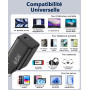 2PCS Chargeur USB C 65W, Charge Rapide PD3.0 PPS, GaN II avec Câble Tressé 2M, Compatible pour MacBook Pro/Air, pour Samsung Gal