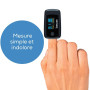Beurer PO 45 Oxymètre de pouls, mesure de la saturation en oxygène (SpO₂), de la fréquence cardiaque (pouls) et de l'indice de p