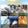 Nettoyeur Haute Pression sans Fil avec 2X Batteries 4000mAh, Nettoyeur Haute Pression Portable avec Raccord Robinet, 6-en-1 pour